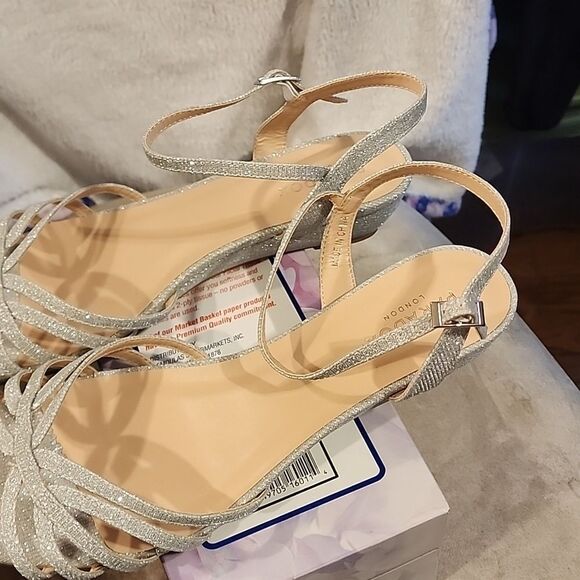 Paradox London Theresa Glitter Sandals size 11W  new condition - Picture 3 of 7